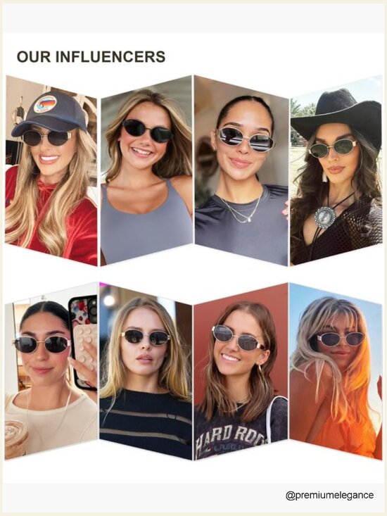Retro Oval Sunglasses UV400 Protection Full Frame Metal Sunglasses main image 6